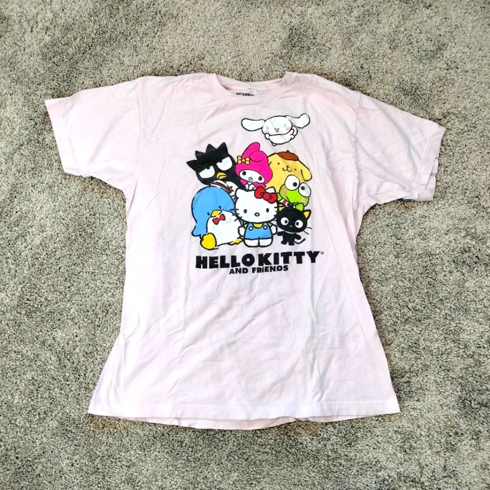 Women's Pink Hello Kitty and Friends Sanrio T-Shirt Sz L